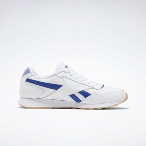 Reebok Royal Glide Lux Turnschuhe Herren - Weiß/Königsblau DunkelBlau/Grau - DE 380-HEF